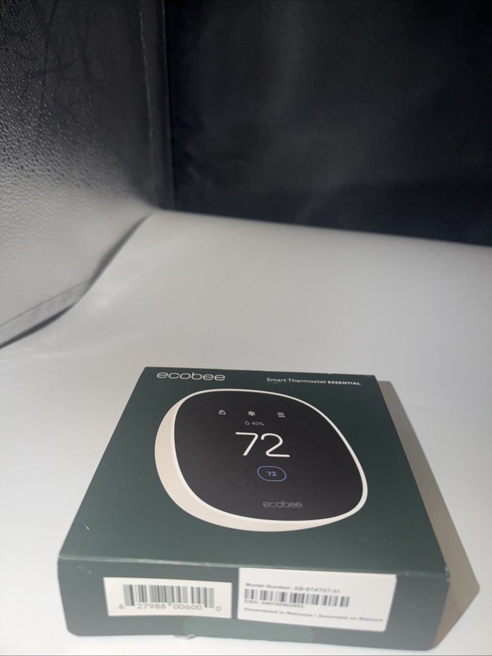 New ecobee Smart Thermostat Essential Wi-Fi Programmable EB-STATE7-01 Black